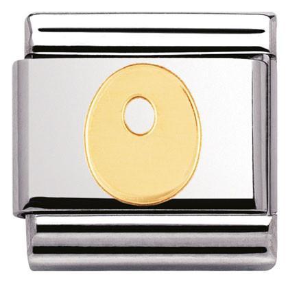 030101/15 Classic LETTER,S/Steel,Bonded Yellow Gold Letter O - SayItWithDiamonds.com