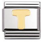 030101/20 Classic LETTER.S/steel,Bonded Yellow Gold Letter T - SayItWithDiamonds.com