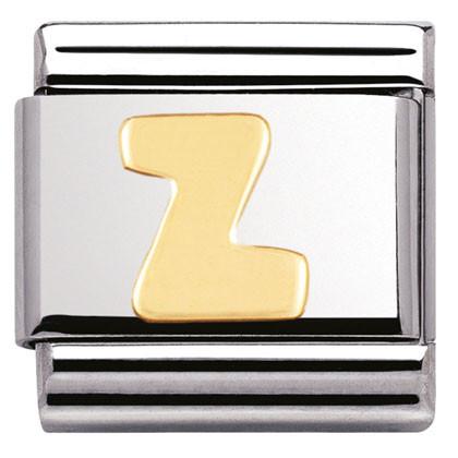 030101/26 Classic LETTER.S/steel,Bonded Yellow Gold Letter Z - SayItWithDiamonds.com