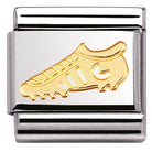 030106/04 Classic S/Steel,bonded yellow gold Football boot - SayItWithDiamonds.com