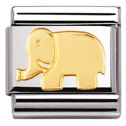 030112/08 Classic S/steel,bonded yellow gold Elephant - SayItWithDiamonds.com