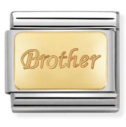030121/35Classic bonded yellow Gold Engraved Sign BROTHER 030121/35 - SayItWithDiamonds.com