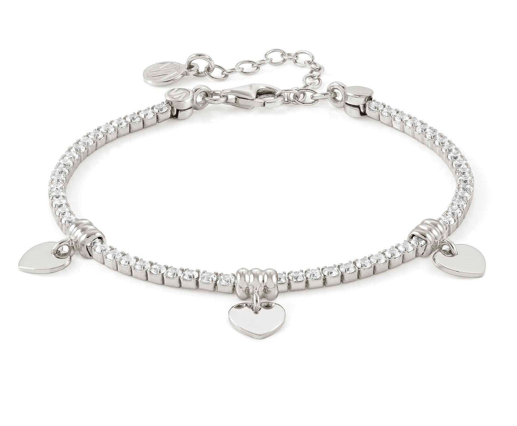148600/001 CHIC&CHARM bracelet, 925 silver &CZ Silver Heart - SayItWithDiamonds.com
