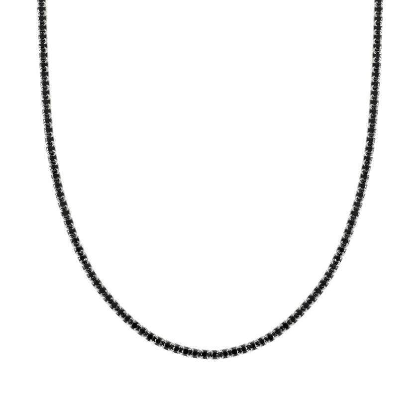 148609/042 CHIC&CHARM necklace,925 silver & CZ,RICH Black & Silver - SayItWithDiamonds.com