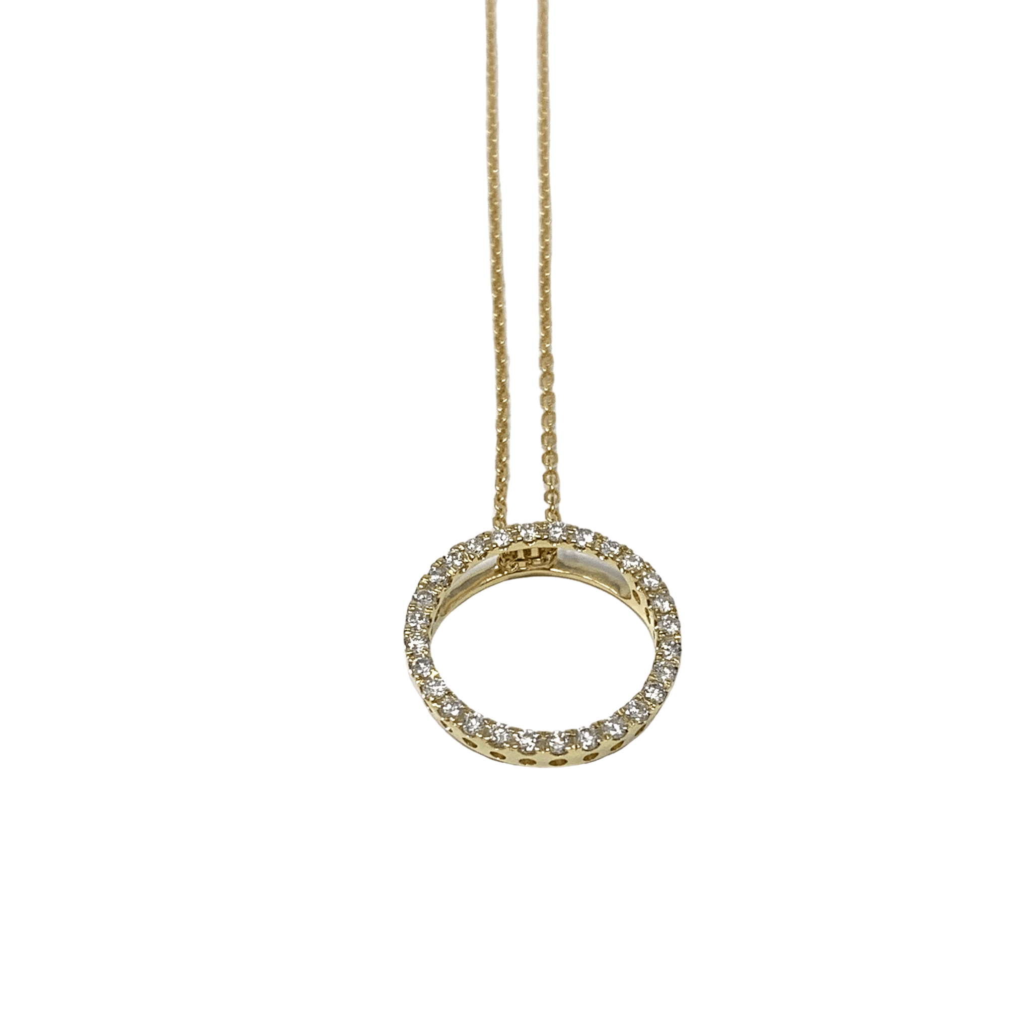 18ct Gold Circle of Life Necklace - SayItWithDiamonds.com