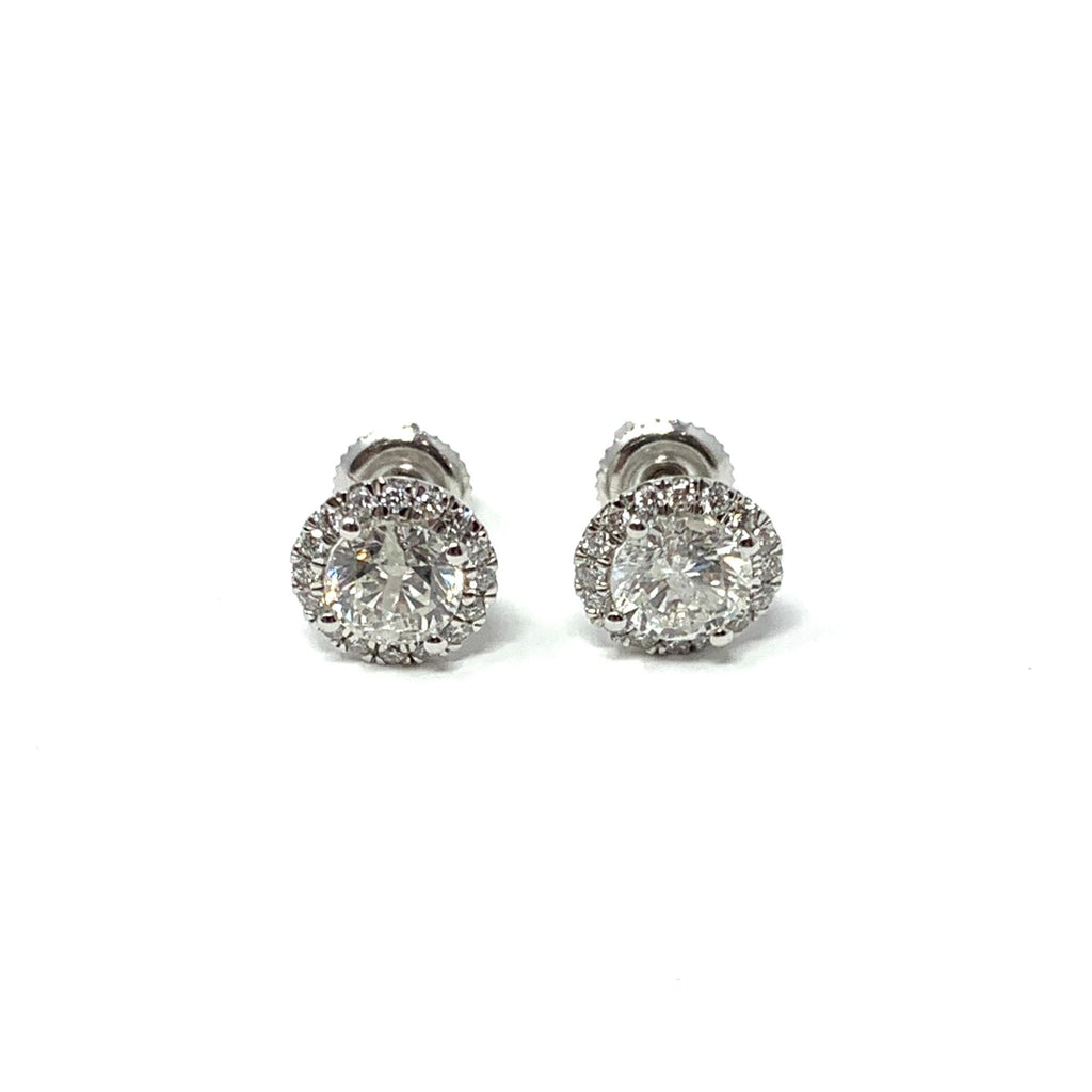 2ct Diamond Halo Earrings - SayItWithDiamonds.com
