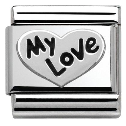 330101/09 Classic OXIDIZED,S/steel, sterling silver Heart My Love - SayItWithDiamonds.com