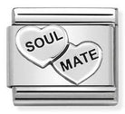 330101/38 Classic OXIDIZED S/steel & sterling silver SOUL MATE hearts - SayItWithDiamonds.com