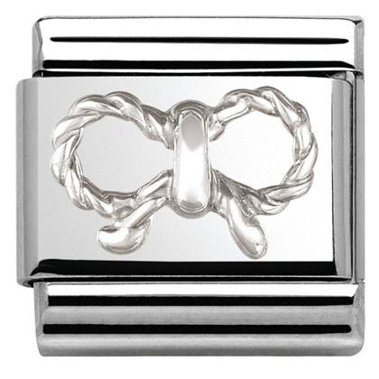 330110/03 Classic ELEGANCE (relief),S/Steel, 925 silver Bow - SayItWithDiamonds.com