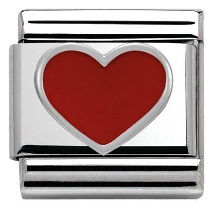 330202/17 Classic S/steel,enamel,silver 925 Red Heart - SayItWithDiamonds.com