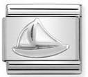330202/47 Classic .S/Steel, enamel &silver Sail Boat - SayItWithDiamonds.com