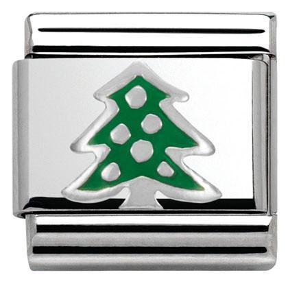 330204/08 Classic CHRISTMAS S/Steel.enamel,Silver 925 Christmas Tree - SayItWithDiamonds.com
