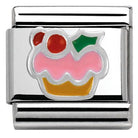 330204/10 Classic CHRISTMAS S/Steel,enamel,Silver 925 cupcake - SayItWithDiamonds.com