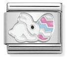 330204/19 Classic S/Steel,enamel & Sterling Silver Easter Bunny. (Rabbit) - SayItWithDiamonds.com