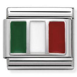 330207/16Classic Silvershine Flag Italy - SayItWithDiamonds.com