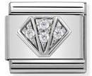 330304/32 Classic S/steel,CZ, & silver Diamond & White CZ - SayItWithDiamonds.com