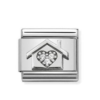 330311/11 Classic S/Steel,silver 925,CZ Home With Heart - SayItWithDiamonds.com