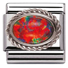 330503/08 Classic stones,S/Steel, rich silver 925 setting Red Opal RED OPAL - SayItWithDiamonds.com
