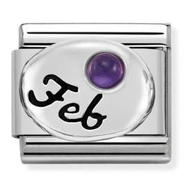 330505/02 Classic st.steel, sterling silver and stones February AMETHYST - SayItWithDiamonds.com