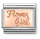 430108/05 Classic Bonded Rose Gold Engraved Plate Flower Girl - SayItWithDiamonds.com