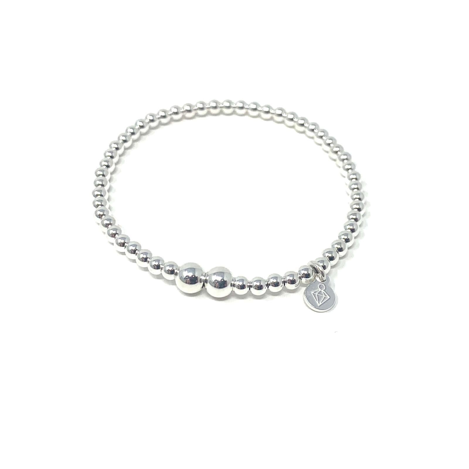 Baby and junior sterling silver ball bracelet - SayItWithDiamonds.com
