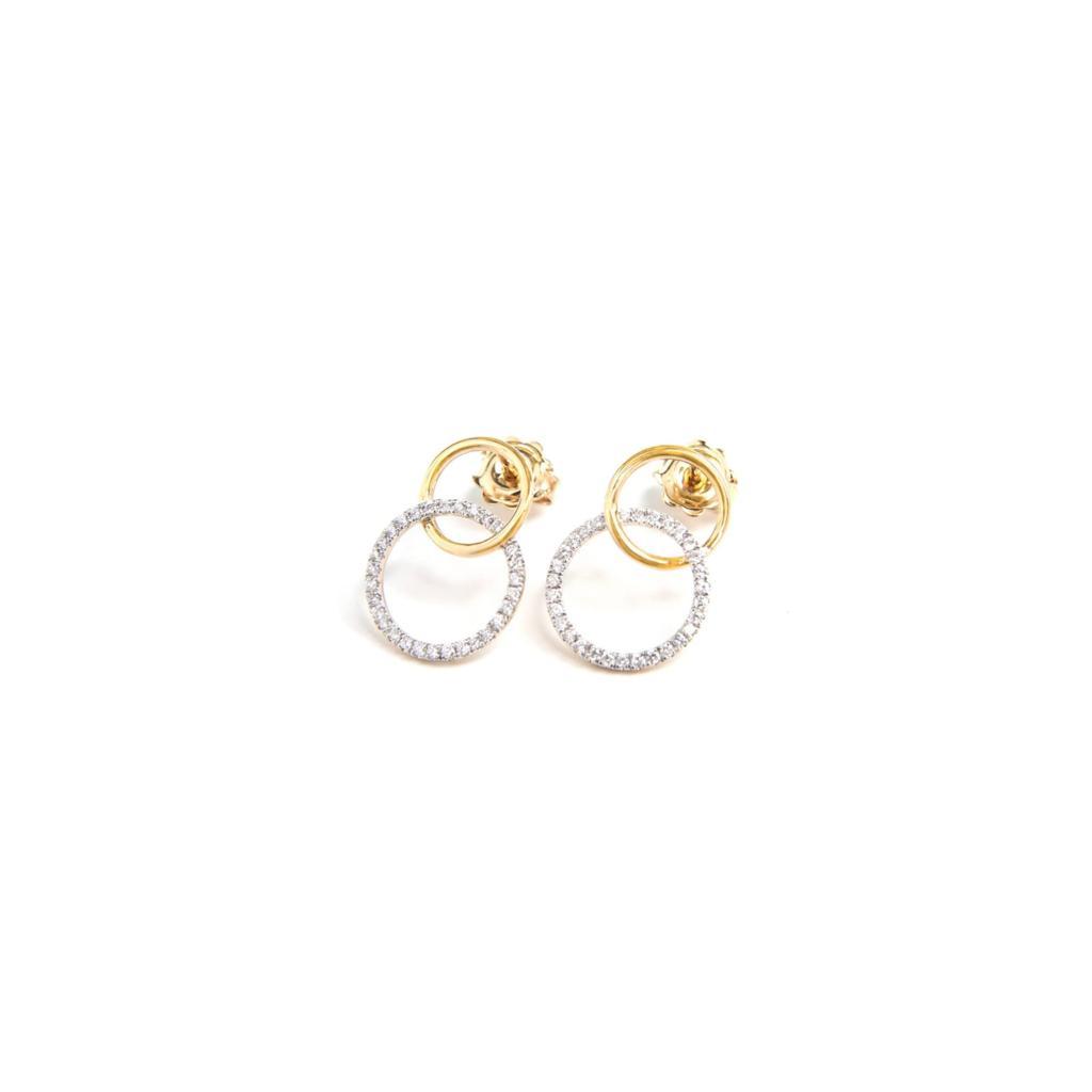 Double Circle Of Life Diamond Earrings - 0.33ct - SayItWithDiamonds.com