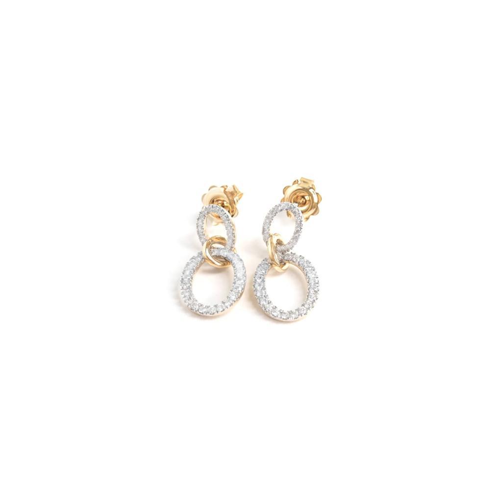 Double Diamond Drop Earrings - 0.50ct - SayItWithDiamonds.com