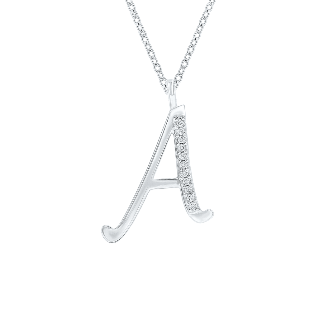 Initial Necklace - 9ct Gold - SayItWithDiamonds.com