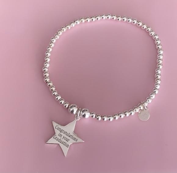 Limited Edition Graduation Star Token Bracelet - Sterling Silver - SayItWithDiamonds.com