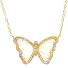 OPAL BUTTERFLY NECKLACE WITH STRIPES - SayItWithDiamonds.com
