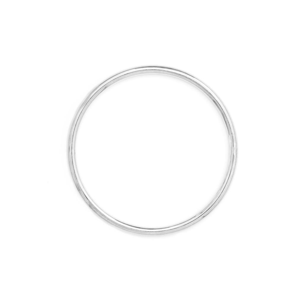Sterling Silver Round Bangle - SayItWithDiamonds.com